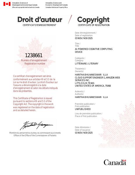 Canadian copyright Certificate-1238661