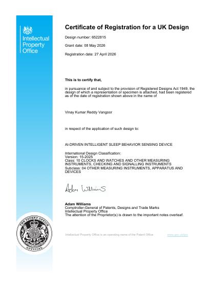 Novel article patent approved certificate-6522815
