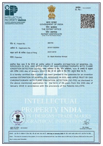 Patent Certificate-201811002954
