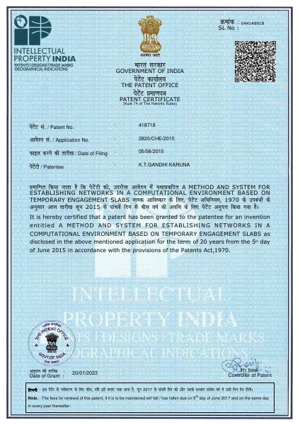 Patent Certificate-418718